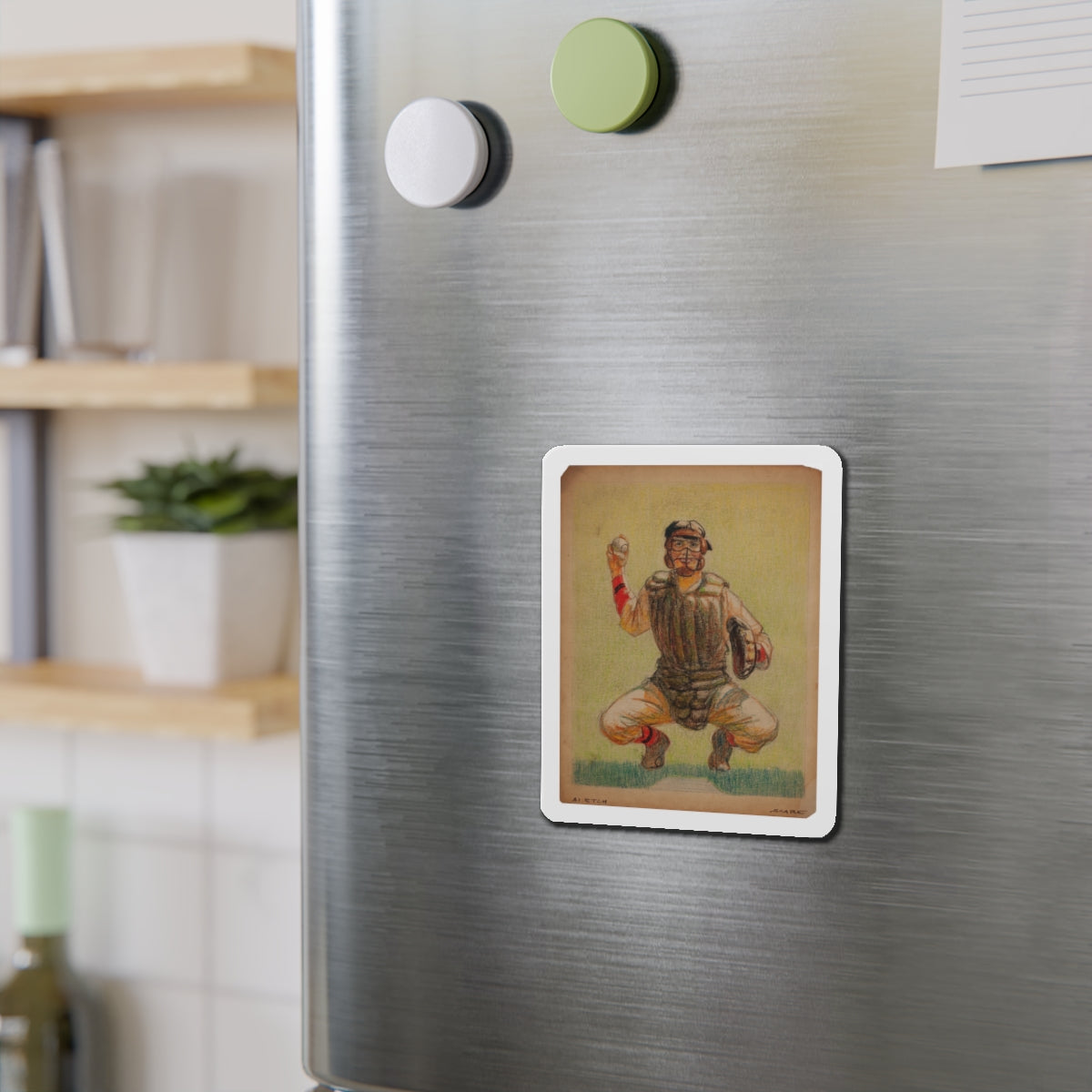 Set of five story illustrations (4) (Magazine Illustration) Refrigerator Magnet-The Sticker Space