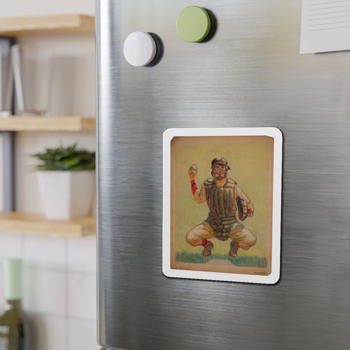 Set of five story illustrations (4) (Magazine Illustration) Refrigerator Magnet-The Sticker Space