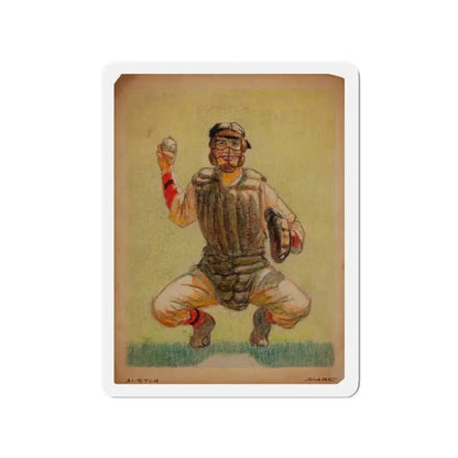 Set of five story illustrations (4) (Magazine Illustration) Refrigerator Magnet 2 Inch Die-Cut - The Sticker Space