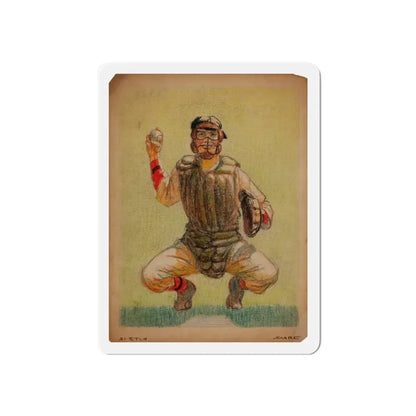 Set of five story illustrations (4) (Magazine Illustration) Refrigerator Magnet 3 Inch Die-Cut - The Sticker Space