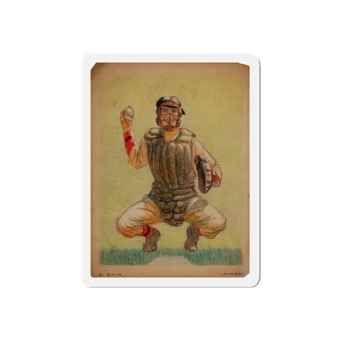 Set of five story illustrations (4) (Magazine Illustration) Refrigerator Magnet 4 Inch Die-Cut - The Sticker Space