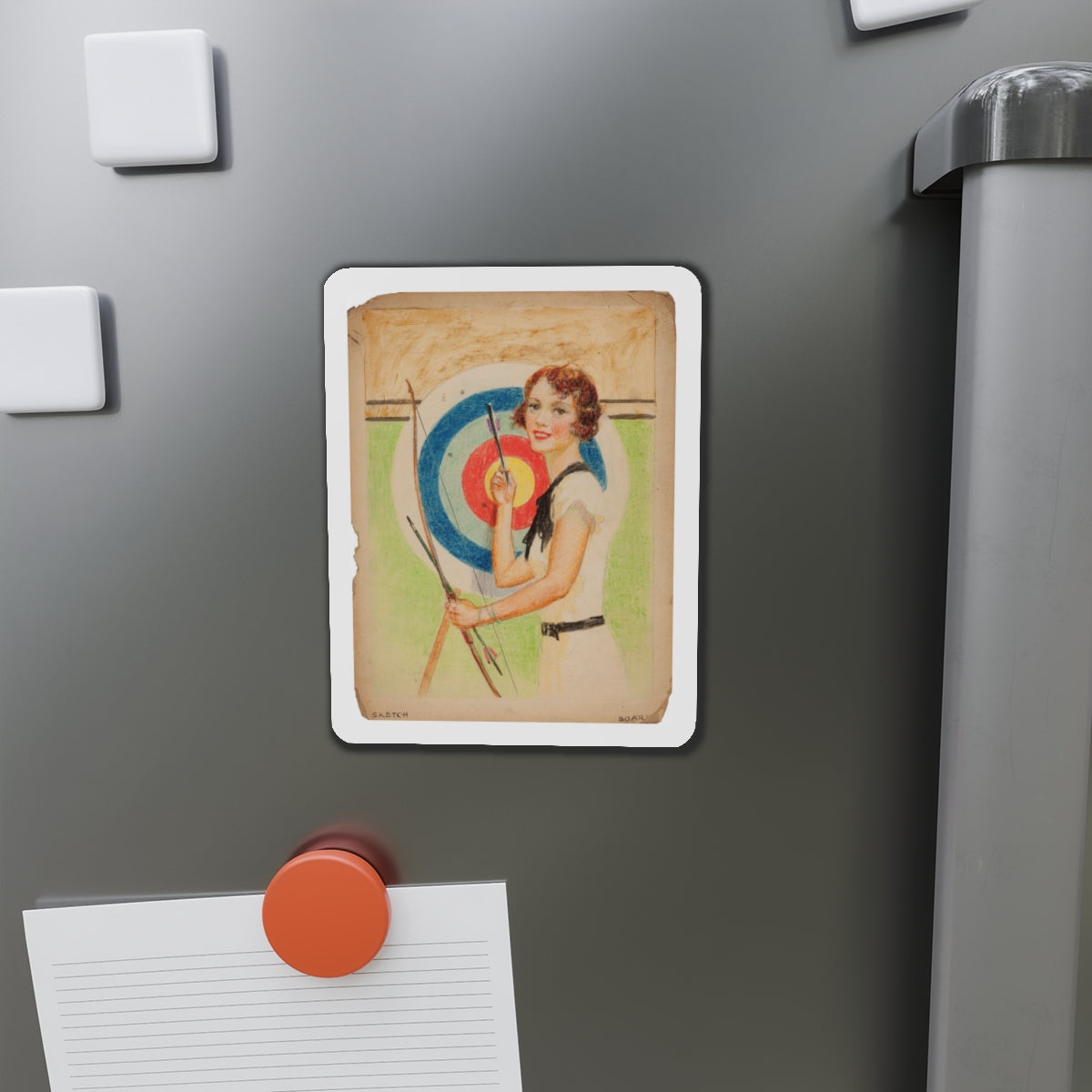 Set of five story illustrations (5) (Magazine Illustration) Refrigerator Magnet-The Sticker Space