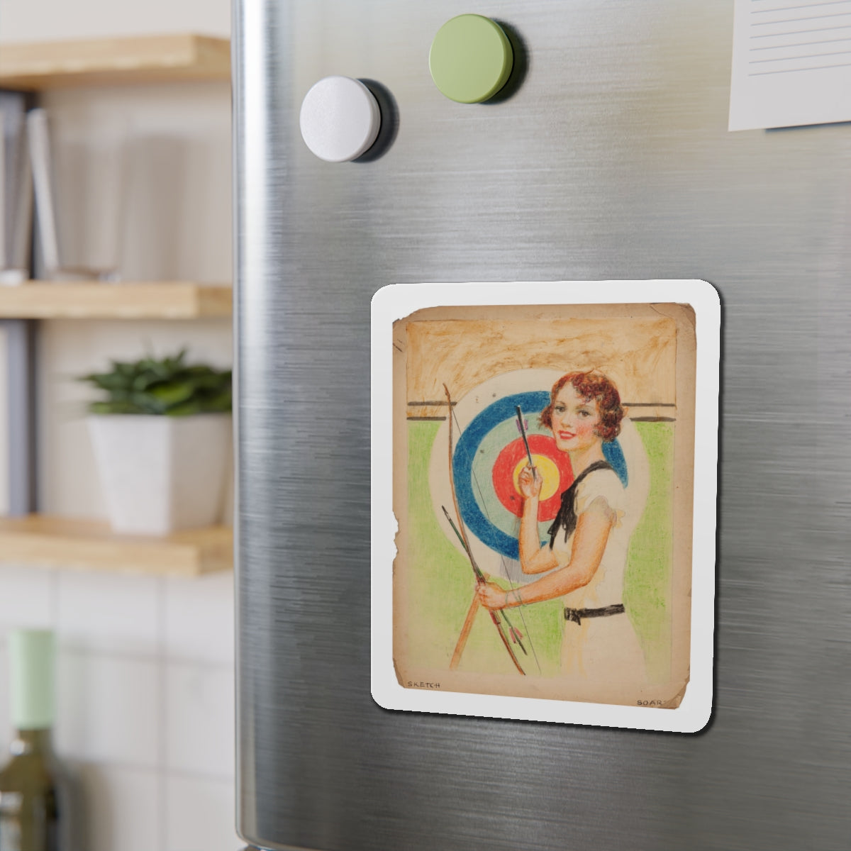 Set of five story illustrations (5) (Magazine Illustration) Refrigerator Magnet-The Sticker Space