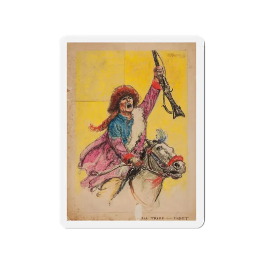 Set of six story illustrations (1) (Magazine Illustration) Refrigerator Magnet 2 Inch Die-Cut - The Sticker Space