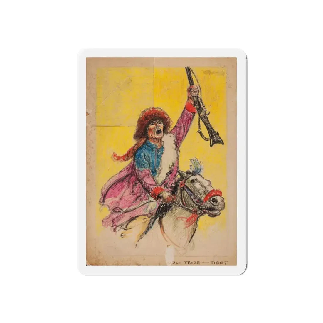 Set of six story illustrations (1) (Magazine Illustration) Refrigerator Magnet 3 Inch Die-Cut - The Sticker Space