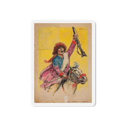 Set of six story illustrations (1) (Magazine Illustration) Refrigerator Magnet 4 Inch Die-Cut - The Sticker Space