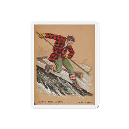 Set of six story illustrations (5) (Magazine Illustration) Refrigerator Magnet 5 Inch Die-Cut - The Sticker Space