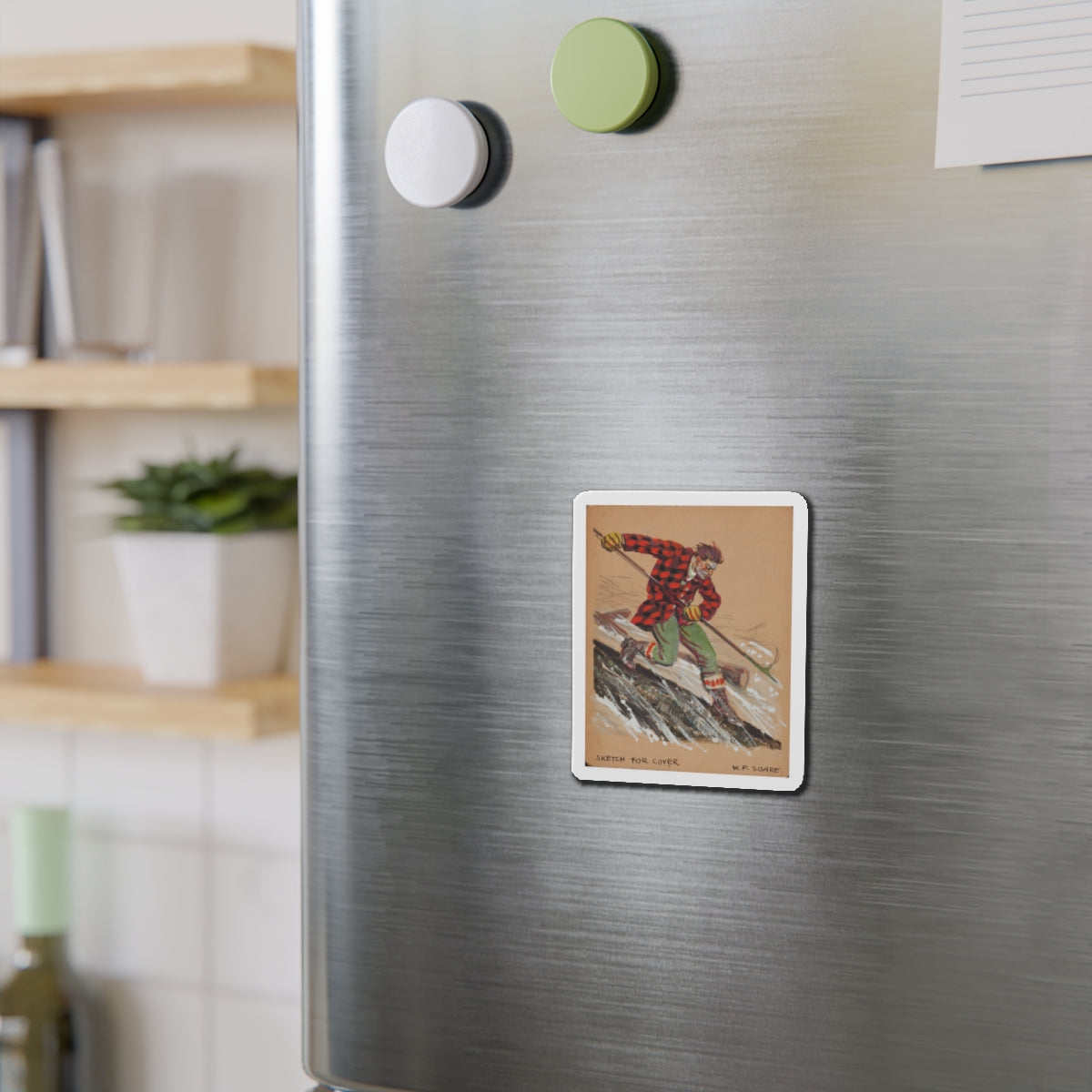 Set of six story illustrations (5) (Magazine Illustration) Refrigerator Magnet-The Sticker Space