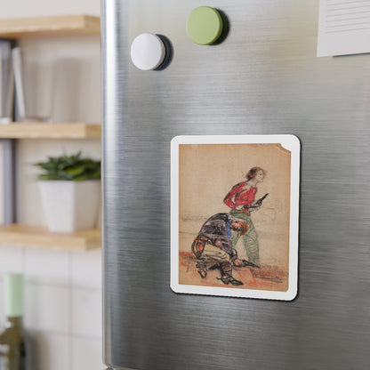 Set of six story illustrations (6) (Magazine Illustration) Refrigerator Magnet-The Sticker Space