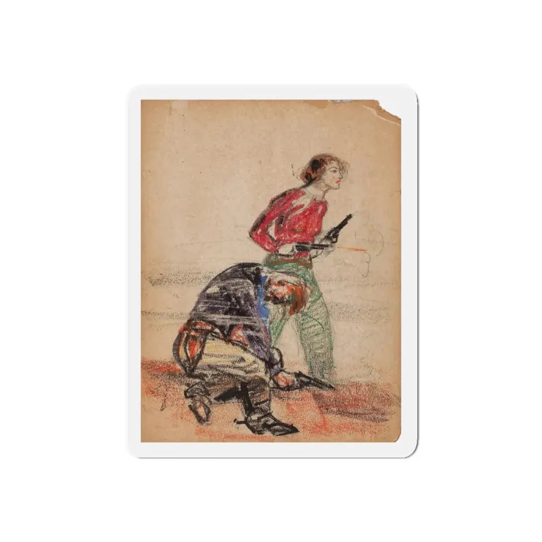 Set of six story illustrations (6) (Magazine Illustration) Refrigerator Magnet 4 Inch Die-Cut - The Sticker Space