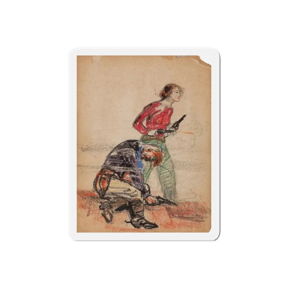 Set of six story illustrations (6) (Magazine Illustration) Refrigerator Magnet 6 Inch Die-Cut - The Sticker Space