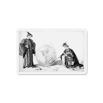 Setting the World on Fire, c. 1905 (Magazine Illustration) Refrigerator Magnet 4 Inch Die-Cut - The Sticker Space