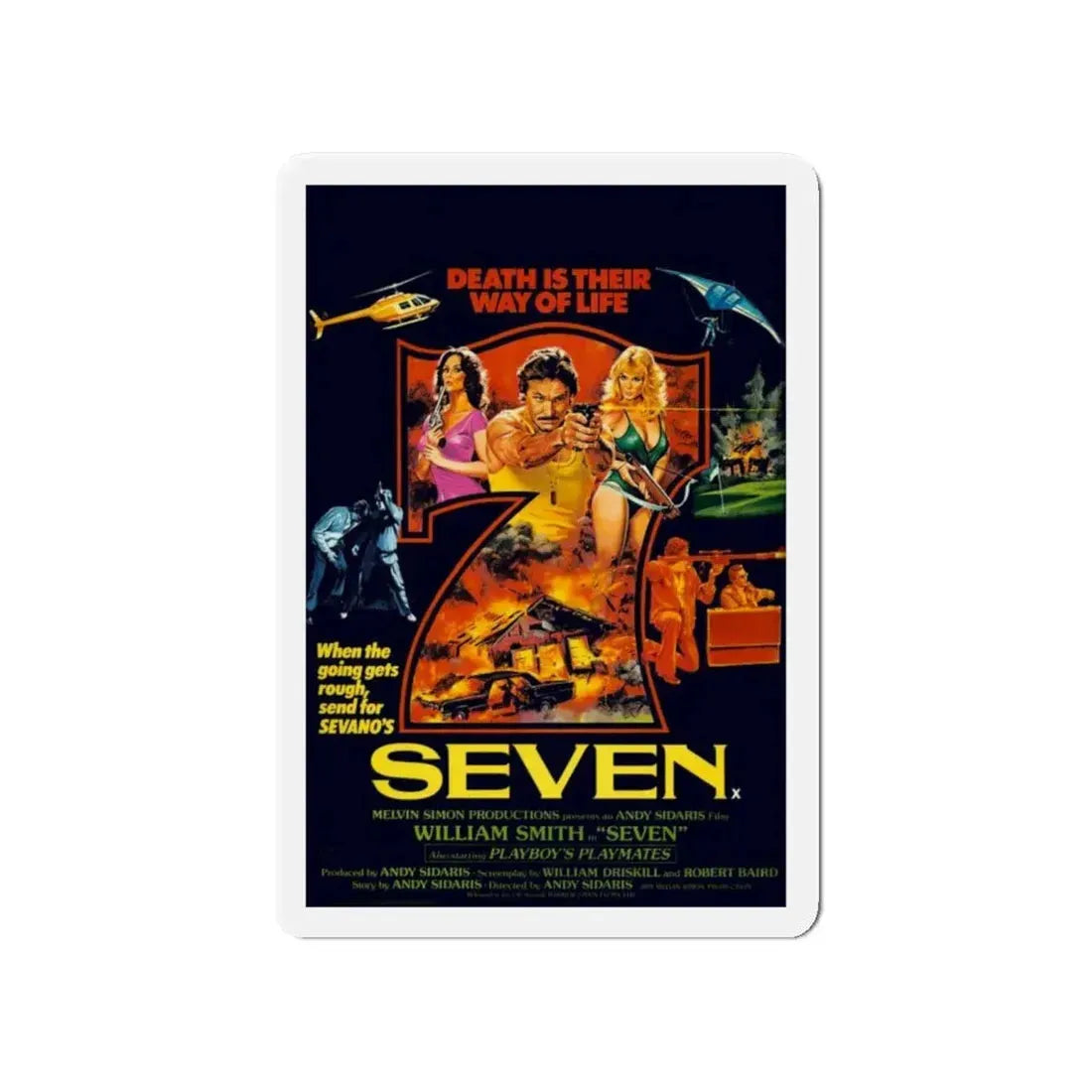 SEVEN 1979 Movie Poster - Refrigerator Magnet 4 Inch Die-Cut - The Sticker Space