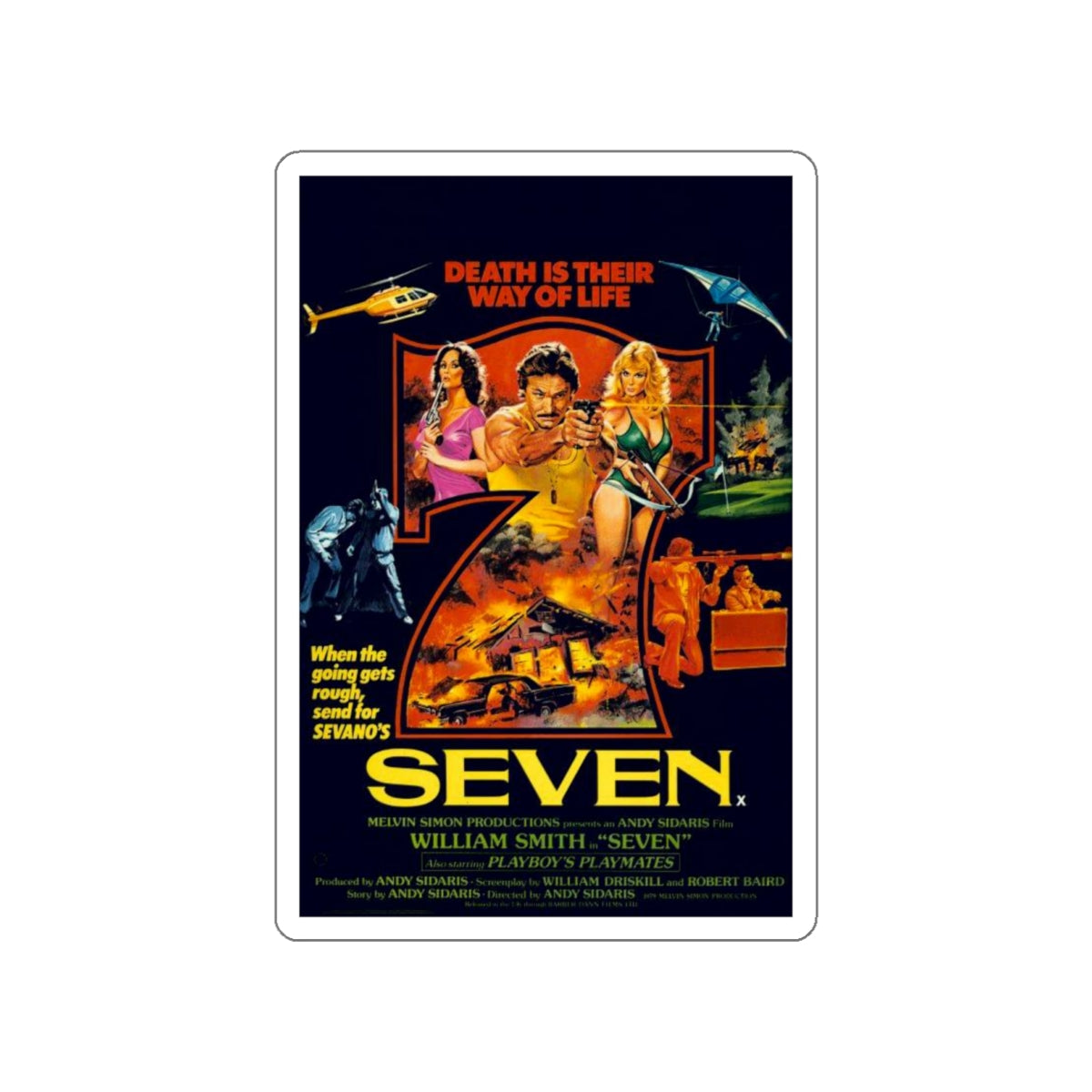 SEVEN 1979 Movie Poster STICKER Vinyl Die-Cut Decal-White-The Sticker Space