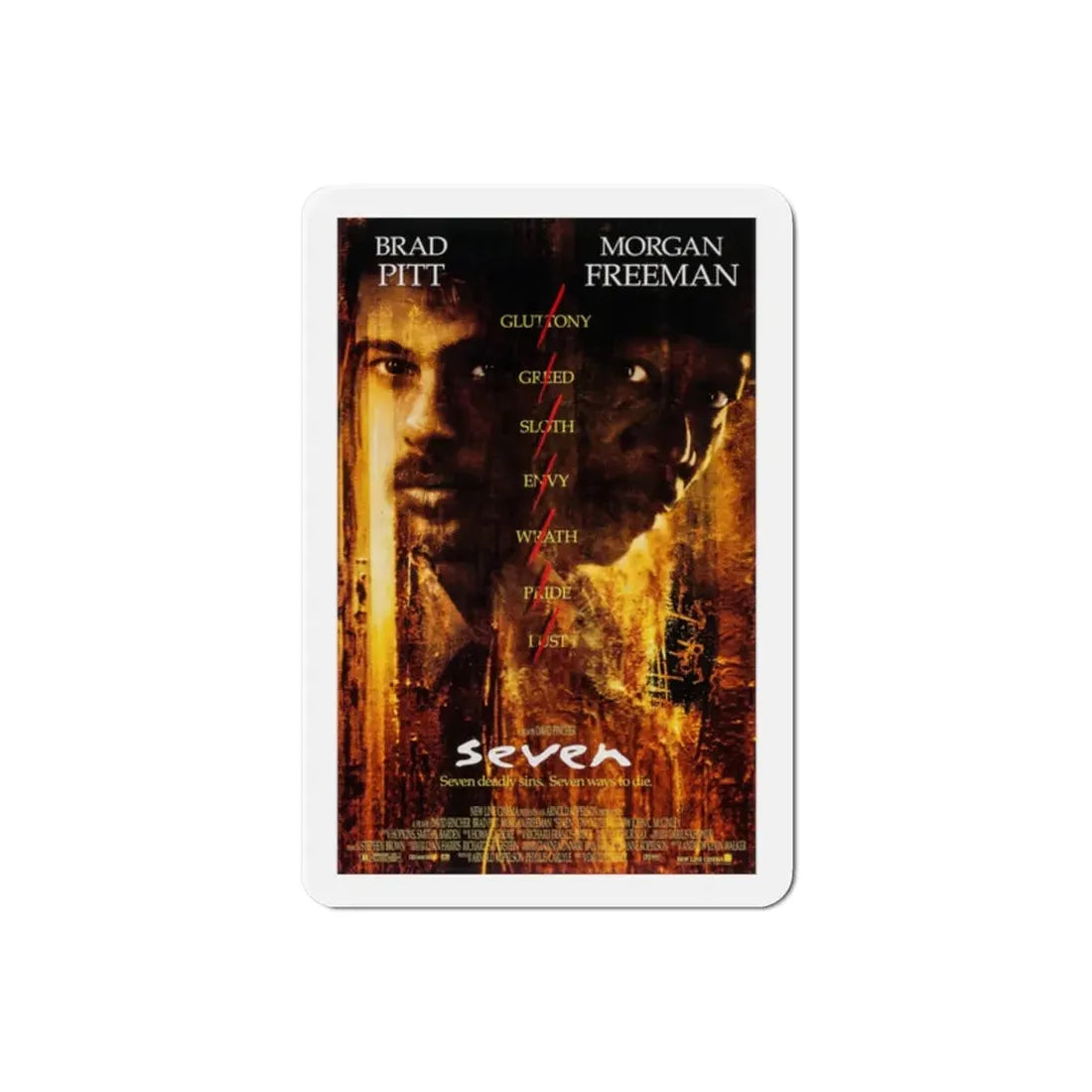 Seven 1995 Movie Poster Refrigerator Magnet 2 Inch - The Sticker Space