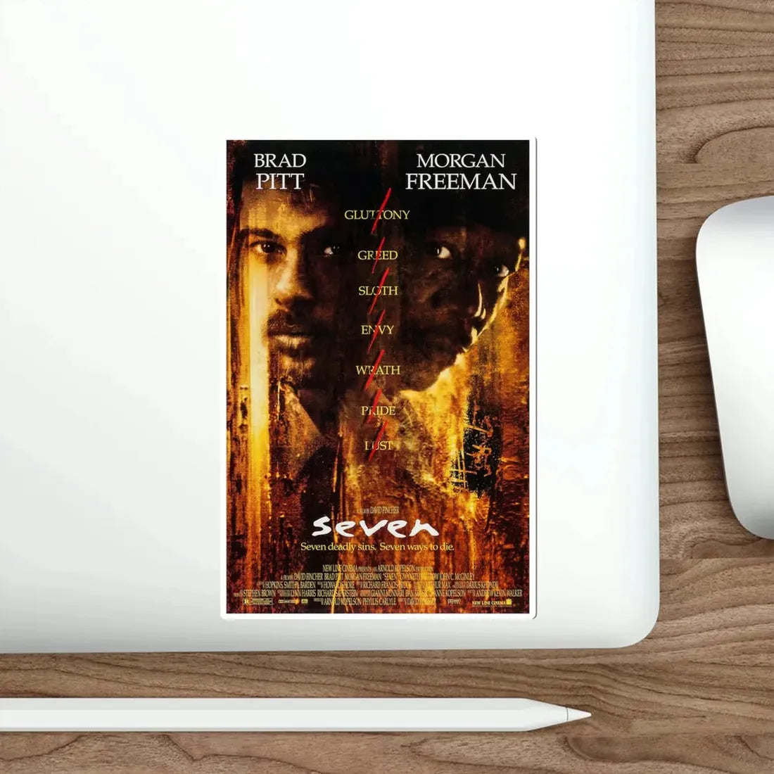 Seven 1995 Movie Poster STICKER Vinyl Die-Cut Decal - The Sticker Space