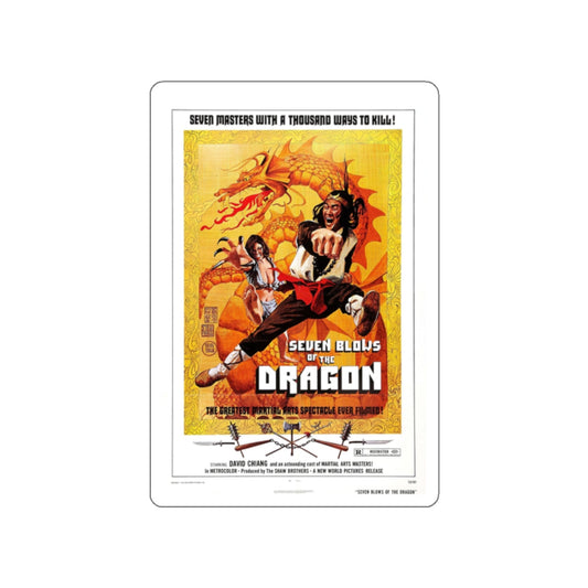 SEVEN BLOWS OF THE DRAGON 1972 Movie Poster STICKER Vinyl Die-Cut Decal-White-The Sticker Space