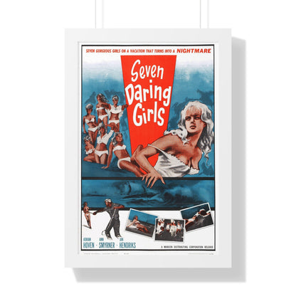 SEVEN DARING GIRLS 1960 - Framed Movie Poster-16″ x 24″-The Sticker Space