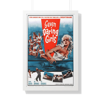 SEVEN DARING GIRLS 1960 - Framed Movie Poster-20" x 30"-The Sticker Space