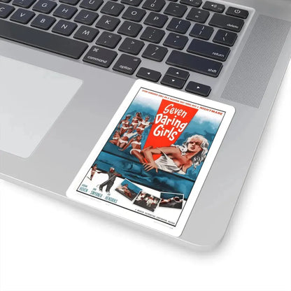 SEVEN DARING GIRLS 1960 Movie Poster - STICKER Vinyl Kiss-Cut Decal - The Sticker Space