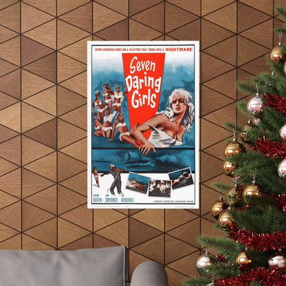 SEVEN DARING GIRLS 1960 - Paper Movie Poster-The Sticker Space