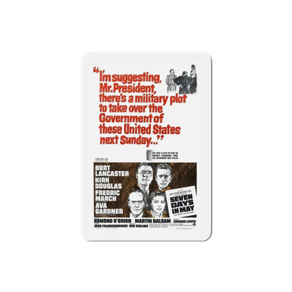 Seven Days in May 1964 Movie Poster Refrigerator Magnet 2 Inch - The Sticker Space