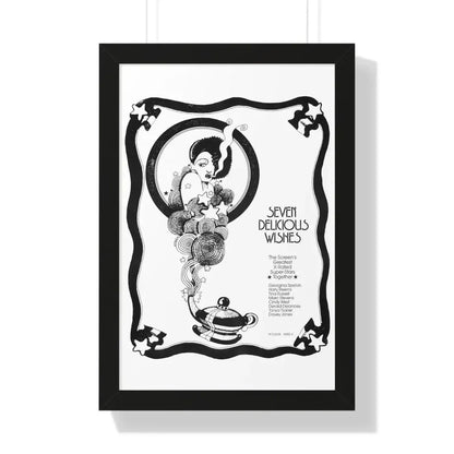 SEVEN DELICIOUS WISHES 1973 - Framed Movie Poster 16″ x 24″ Black - The Sticker Space