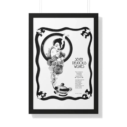 SEVEN DELICIOUS WISHES 1973 - Framed Movie Poster 20" x 30" Black - The Sticker Space