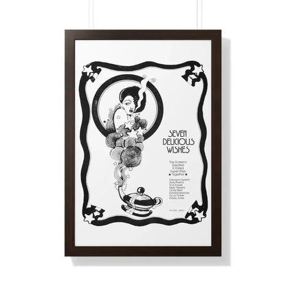 SEVEN DELICIOUS WISHES 1973 - Framed Movie Poster 20" x 30" Walnut - The Sticker Space