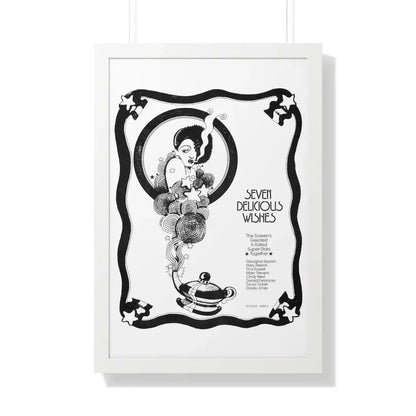 SEVEN DELICIOUS WISHES 1973 - Framed Movie Poster 20" x 30" White - The Sticker Space