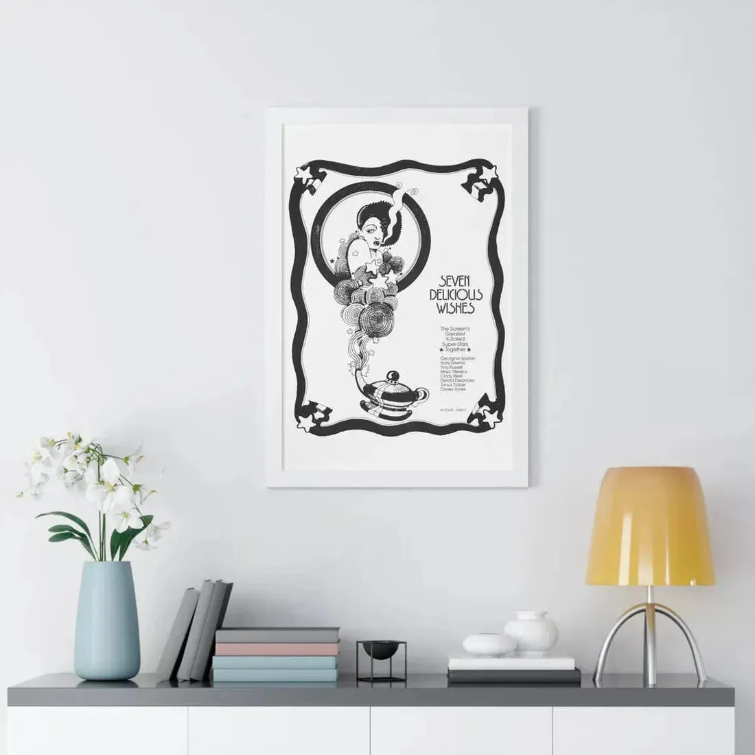 SEVEN DELICIOUS WISHES 1973 - Framed Movie Poster - The Sticker Space