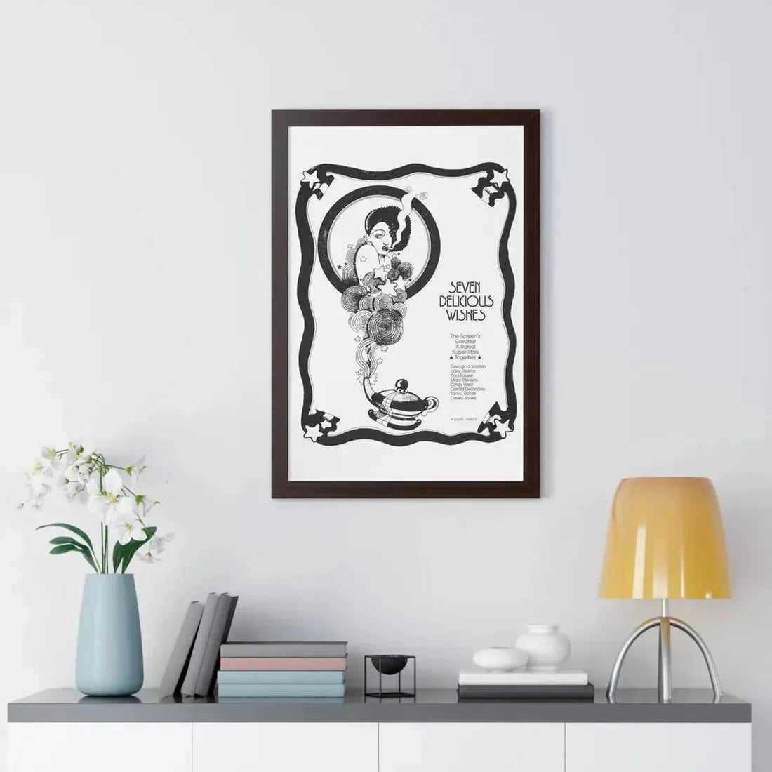 SEVEN DELICIOUS WISHES 1973 - Framed Movie Poster - The Sticker Space