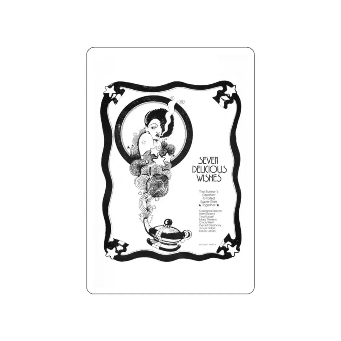 SEVEN DELICIOUS WISHES 1973 Movie Poster STICKER Vinyl Die-Cut Decal 2 Inch - The Sticker Space