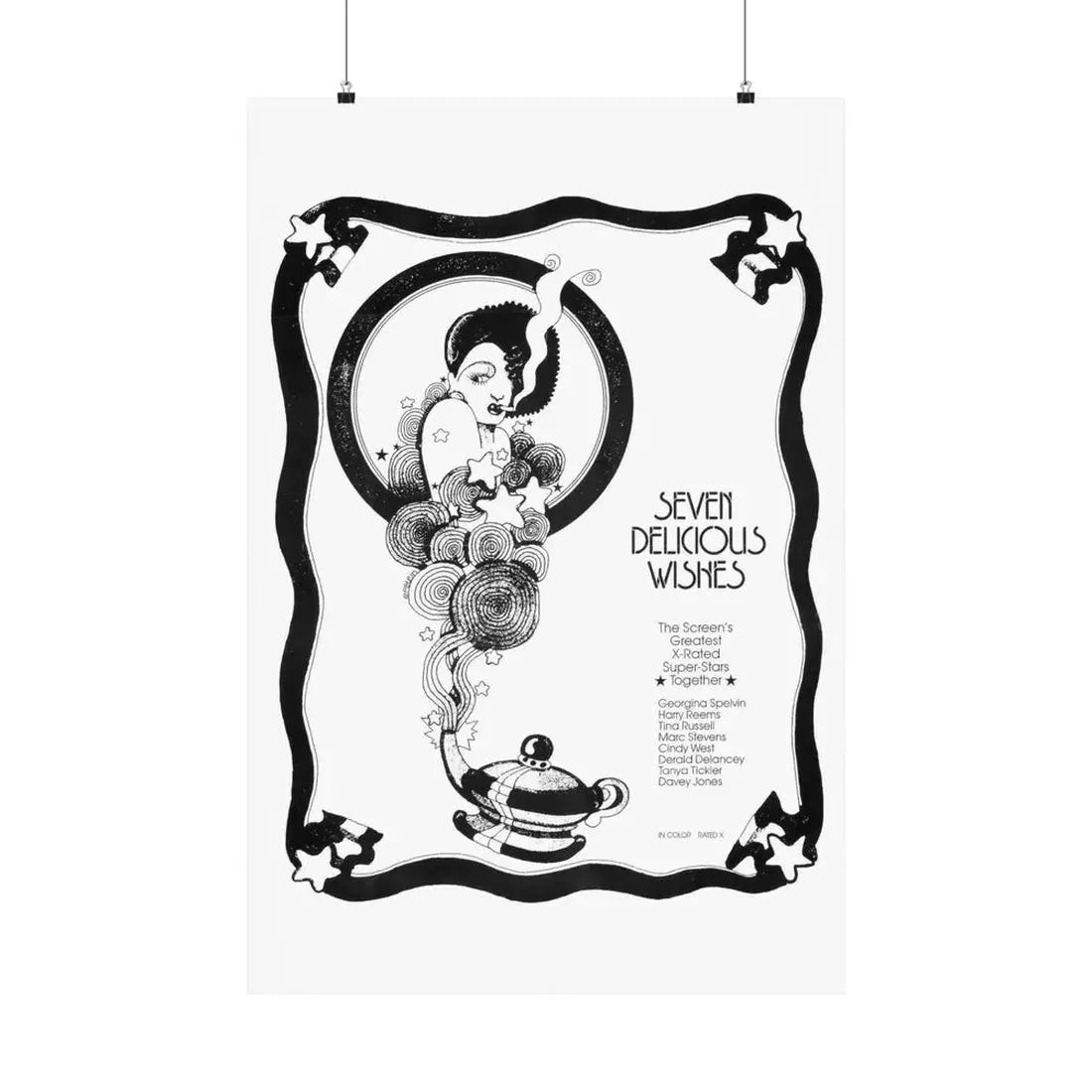 SEVEN DELICIOUS WISHES 1973 - Paper Movie Poster 24″ x 36″ Matte - The Sticker Space