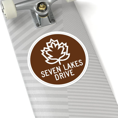 Seven Lakes Drive Shield (New York) (Road Sign) STICKER Vinyl Kiss-Cut Decal - The Sticker Space