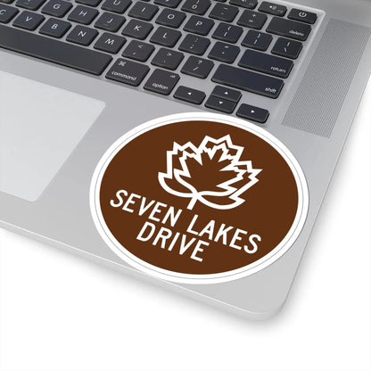 Seven Lakes Drive Shield (New York) (Road Sign) STICKER Vinyl Kiss-Cut Decal - The Sticker Space