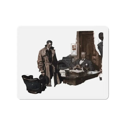 Seven Men Came Back (2), Cosmopolitan, January 1934 (Magazine Illustration) Refrigerator Magnet 2 Inch Die-Cut - The Sticker Space