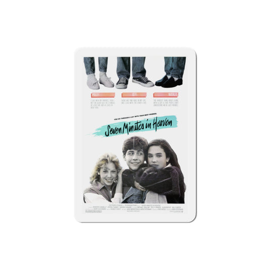 Seven Minutes in Heaven 1985 Movie Poster Die-Cut Magnet-2" x 2"-The Sticker Space