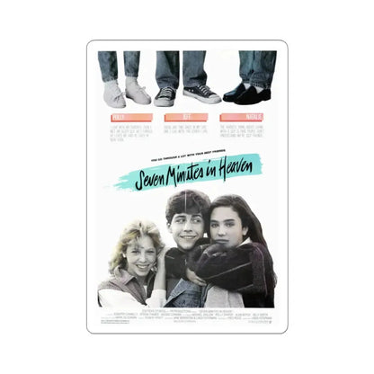 Seven Minutes in Heaven 1985 Movie Poster - STICKER Vinyl Kiss-Cut Decal 3 Inch White - The Sticker Space