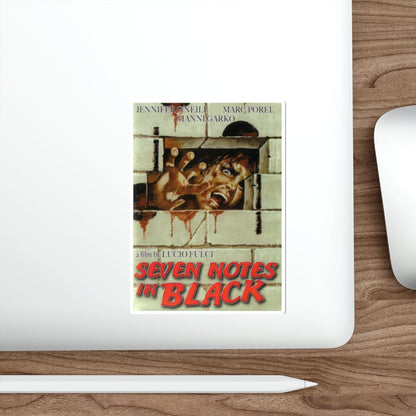 SEVEN NOTES IN BLACK 1977 Movie Poster STICKER Vinyl Die-Cut Decal-The Sticker Space