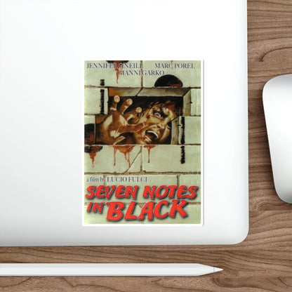 SEVEN NOTES IN BLACK 1977 Movie Poster STICKER Vinyl Die-Cut Decal-The Sticker Space