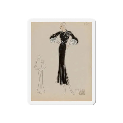 Seven Studio Designs, circa 1930 and 1950 1 (Magazine Illustration) Refrigerator Magnet 3 Inch Die-Cut - The Sticker Space