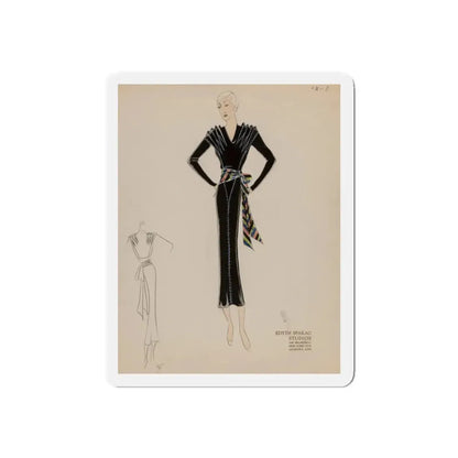 Seven Studio Designs, circa 1930 and 1950 2 (Magazine Illustration) Refrigerator Magnet 4 Inch Die-Cut - The Sticker Space