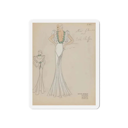 Seven Studio Designs, circa 1930 and 1950 3 (Magazine Illustration) Refrigerator Magnet 3 Inch Die-Cut - The Sticker Space