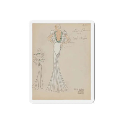 Seven Studio Designs, circa 1930 and 1950 3 (Magazine Illustration) Refrigerator Magnet 5 Inch Die-Cut - The Sticker Space