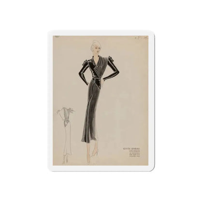 Seven Studio Designs, circa 1930 and 1950 4 (Magazine Illustration) Refrigerator Magnet 3 Inch Die-Cut - The Sticker Space