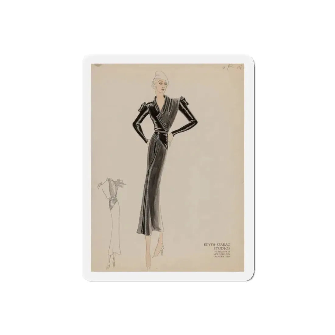 Seven Studio Designs, circa 1930 and 1950 4 (Magazine Illustration) Refrigerator Magnet 5 Inch Die-Cut - The Sticker Space