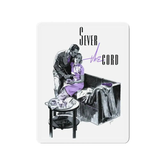 Sever the Cord (Magazine Illustration) Refrigerator Magnet 2 Inch Die-Cut - The Sticker Space