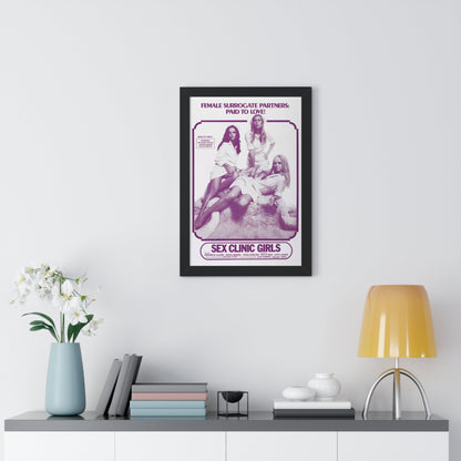 SEX CLINIC GIRLS 1973 - Framed Movie Poster-The Sticker Space