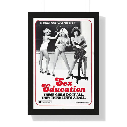 SEX EDUCATION 1979 - Framed Movie Poster 16″ x 24″ Black - The Sticker Space